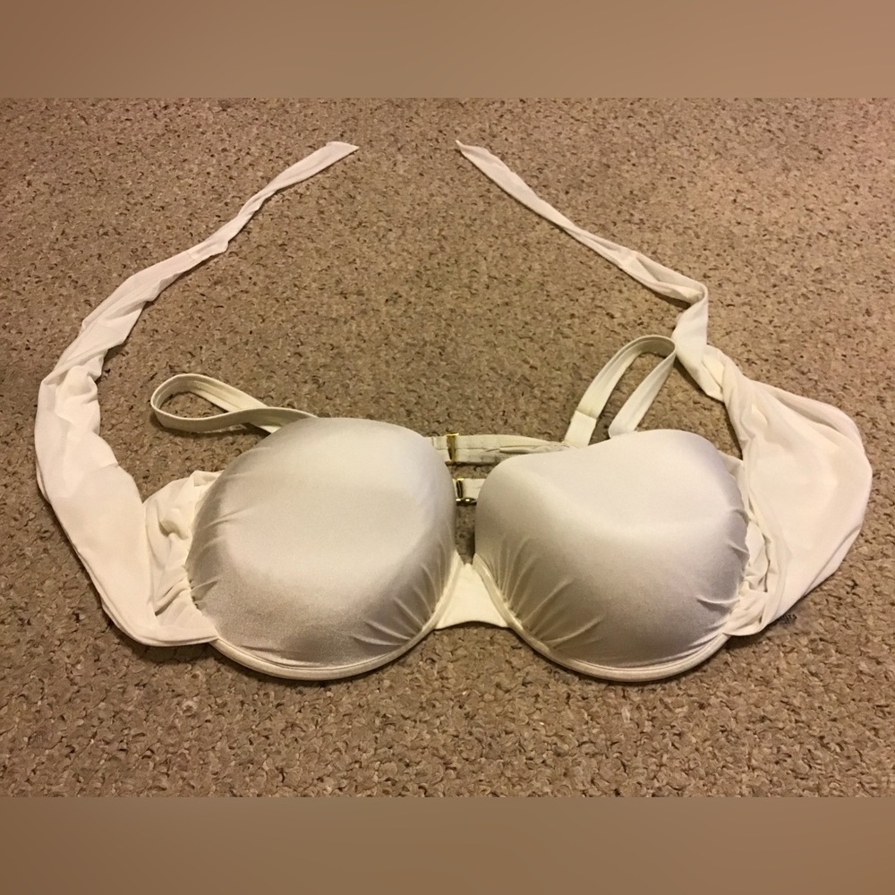 GABI FRESH SZ 24D/DD BATHING SUIT TOP NWT SWIM BATHING SUIT PLUS SZ WHITE